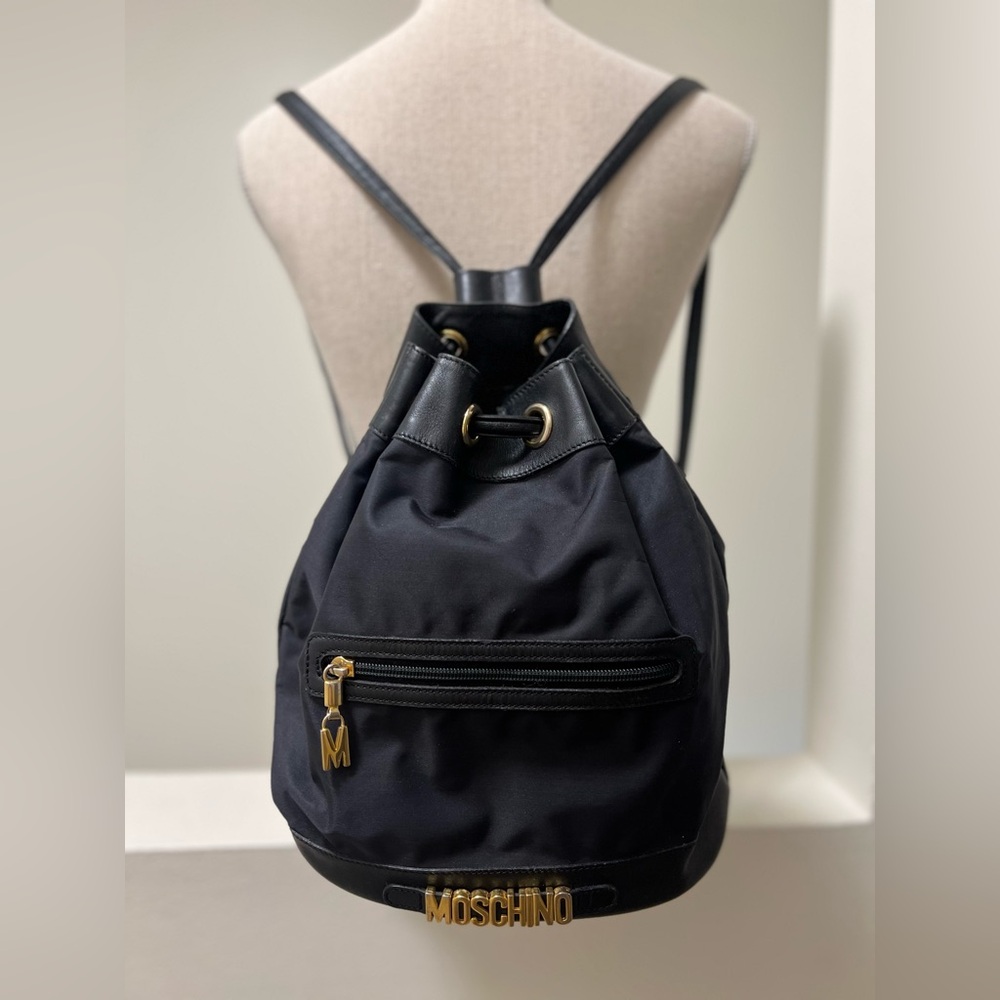 Moschino Black Backpack